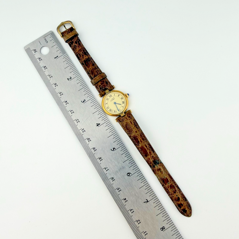 Vintage Cartier Must de Cartier Gold Plated Silver 925 Quartz Watch