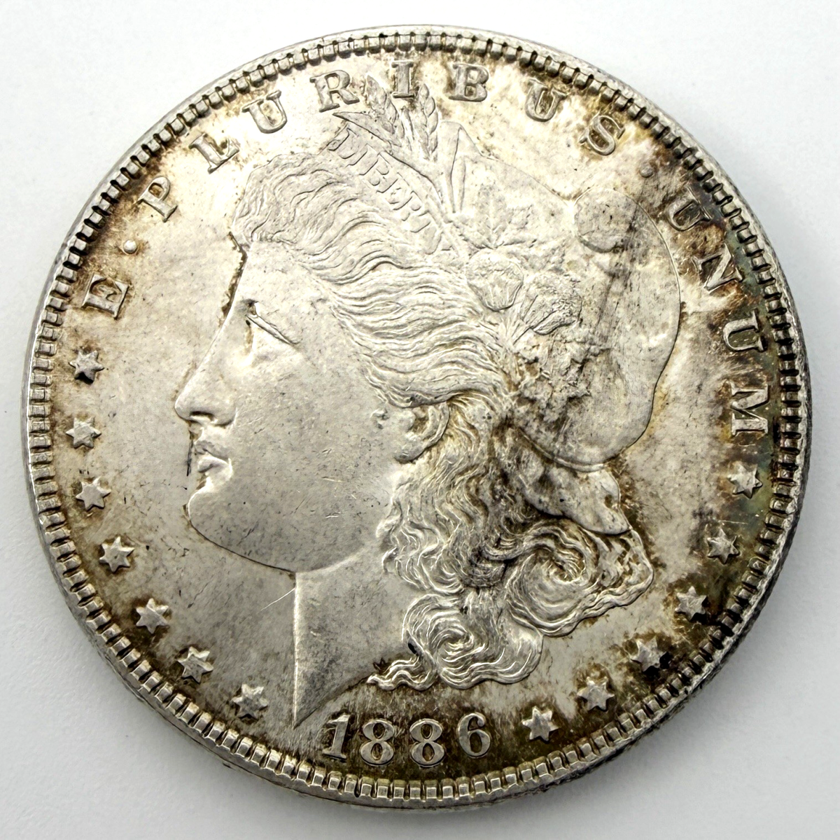 1886 $1 Morgan Dollar Silver BU Uncirculated Philadelphia No Mint Mark #001