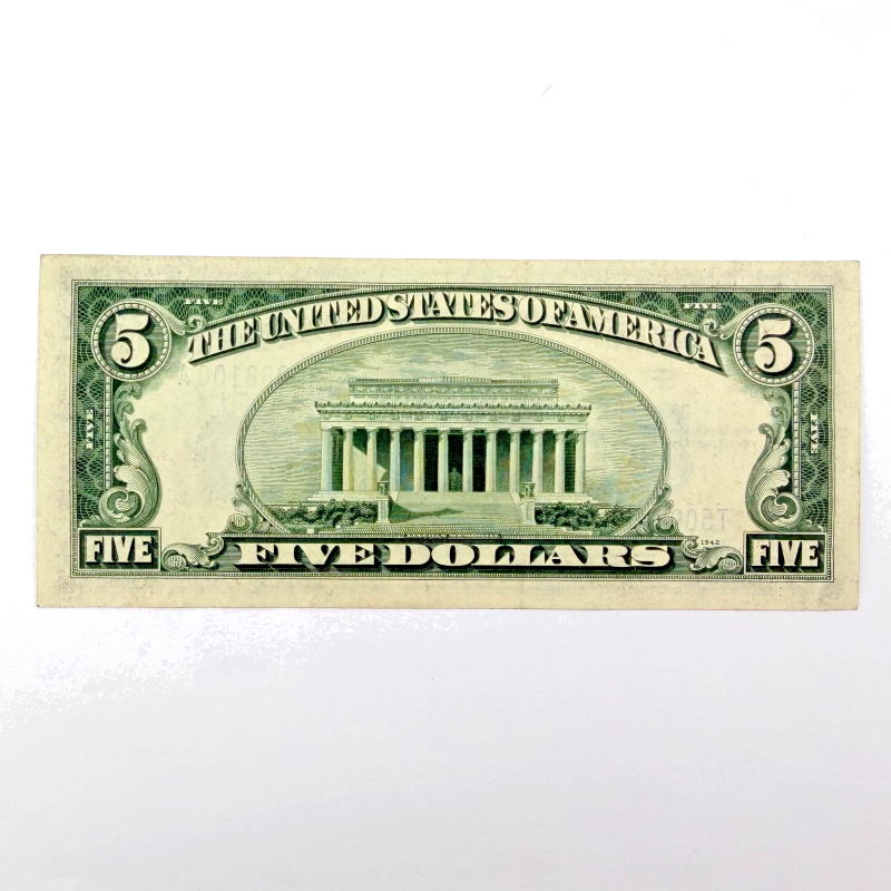 1934-D Series $5 Blue Seal Silver Certificate - Serial T50988100A