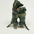 ANTIQUE TWO DOGS HUGGING FIGURI HEAVY FOR WALL CABINET BROWN