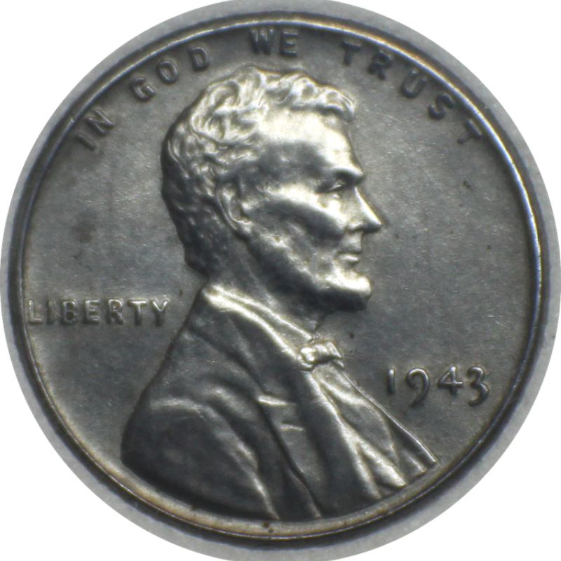 1943 LINCOLN STEEL 1c . W.W.II EMERGENCY ISSUE. INB