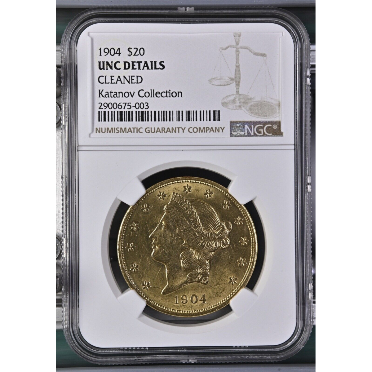 1904 $20 UNC Details