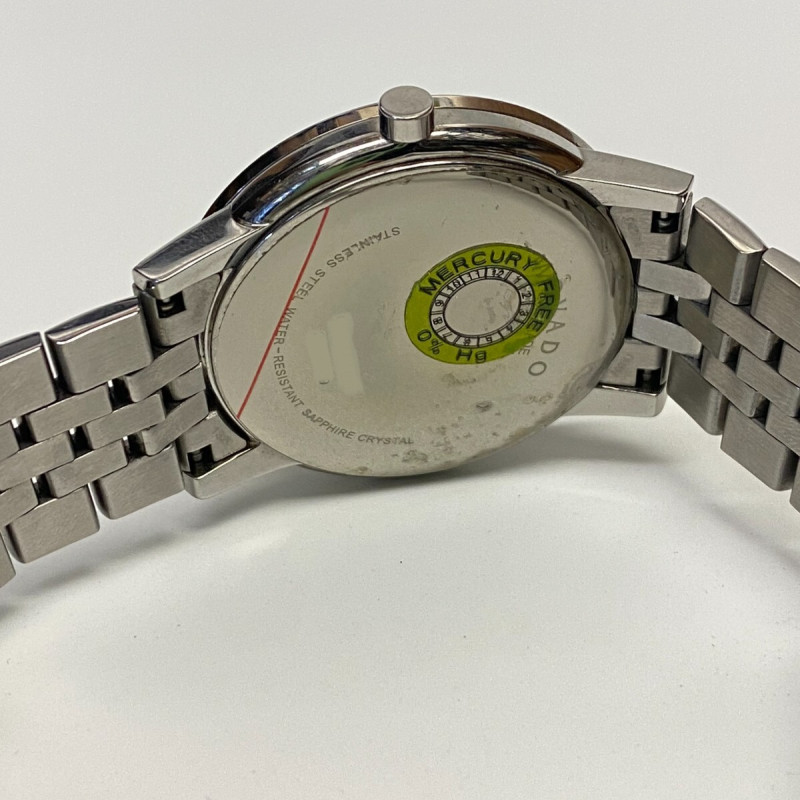 Movado Museum Man's Classic 1/20 CT. T.W. Diamond Watch with Black Dial, 40 mm