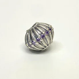 Authentic Pandora Silver Large Purple CZ Show Stopper XL Bead SPECIAL!