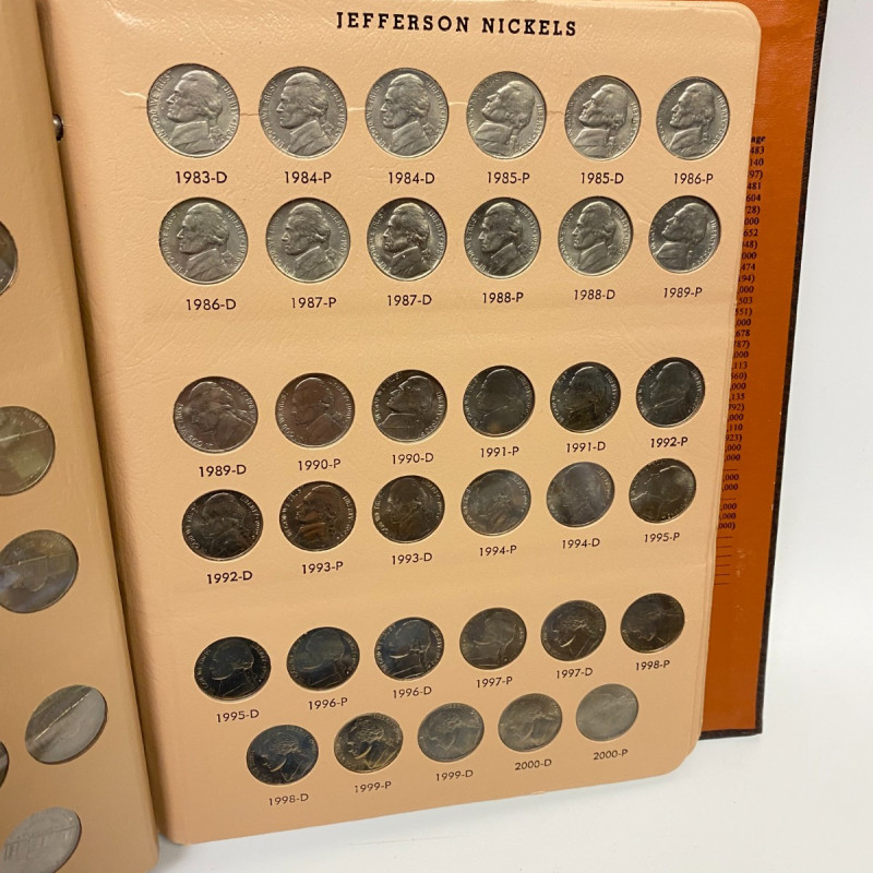 Dansco Album 7113 Jefferson Nickels 1938-1976 Coin Collectors, 158 coins