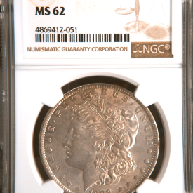 1889 NGC MS62  $1 Morgan Silver Dollar NGC MS62 GRADED