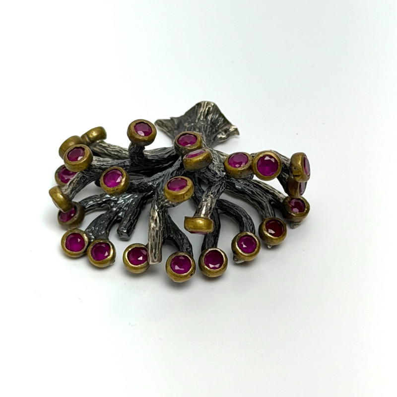 Bora Sterling Silver 925 Tree with Ruby Pendant