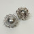 Silver Clip-On Earrings CZ and Faux Perl