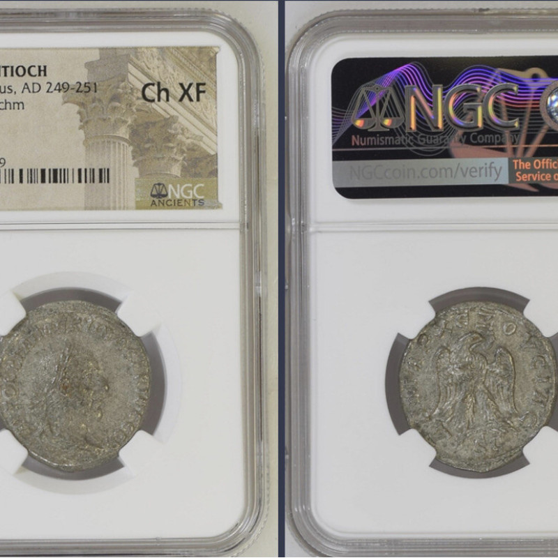 SYRIA ANTIOCH TRAJAN DECIUS, AD 249-251 Bl Tetradrachm