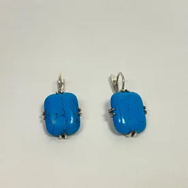 Jenavi Turquoise and Sterling Silver Earrings Vintage