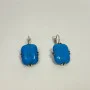 Jenavi Turquoise and Sterling Silver Earrings Vintage