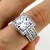 YGI Square Cubic Zirconia Engagement Ring Silver Plated Size 7