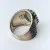 Beautiful Green Jade and Marcasite Sterling Silver Ring Sz 10