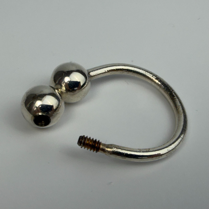 Tiffany & Co Sterling Silver Vintage 2001 X-Large Keyring 10mm Screw Ball