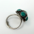 Vintage Mexican Sterling Silver 925 Turquoise Dome Ring Adjustable