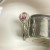 14K Beautiful White Gold Oval Pink Stud With Diamond Woman Ring 14K Beautiful White Gold Oval Pink Stud With Diamond Woman Ring