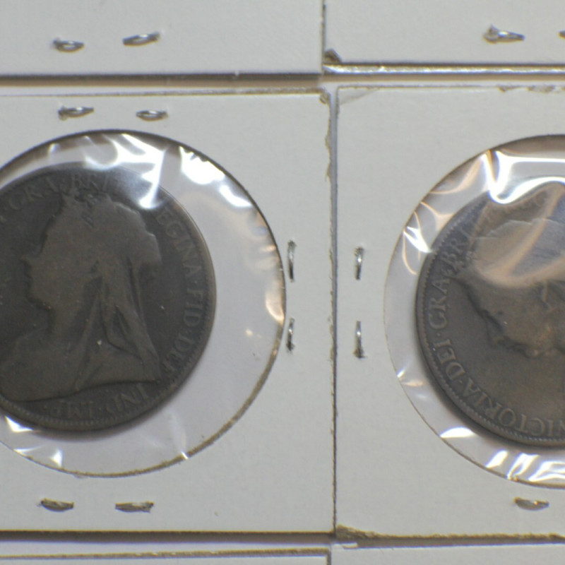 1861-1917 20 Pieces of Collection Coins Great Britian Victorian & GERMAN EMPIRE