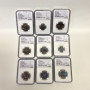 NGC UNC Details–8 Coins: Artificial Toning (7×25C, 1×10C), Altered Color (1×1C)