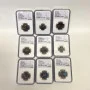 NGC UNC Details–8 Coins: Artificial Toning (7×25C, 1×10C), Altered Color (1×1C)
