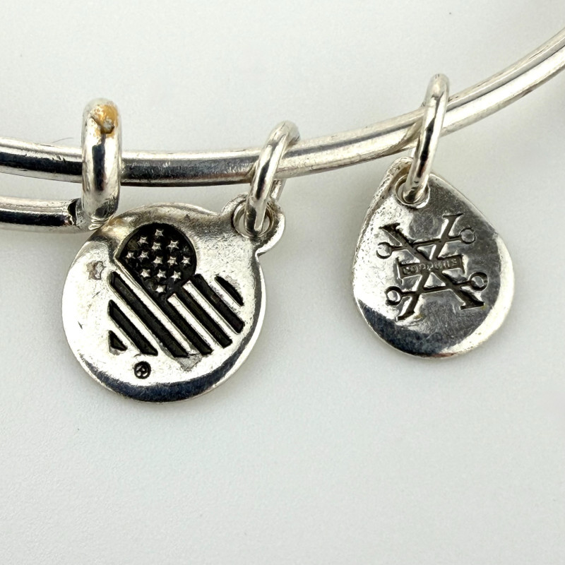 Alex and Ani WINGS OF CHANGE Silver Plating Butterfly Crystal  Bangle
