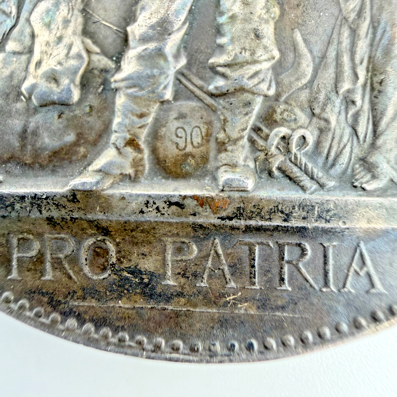French “Pro Patria” Commemorative Medal 1890 Presented to Deputy Edouard Grinda