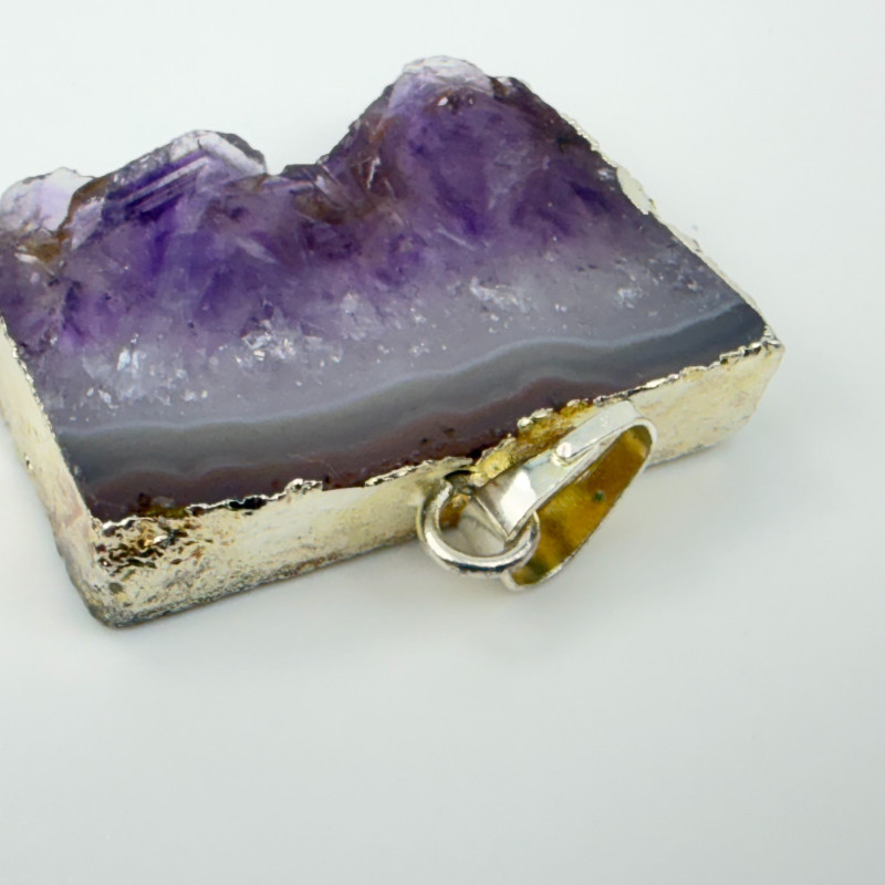 Amethyst Stalactite Geode Purple Handcrafted Pendant