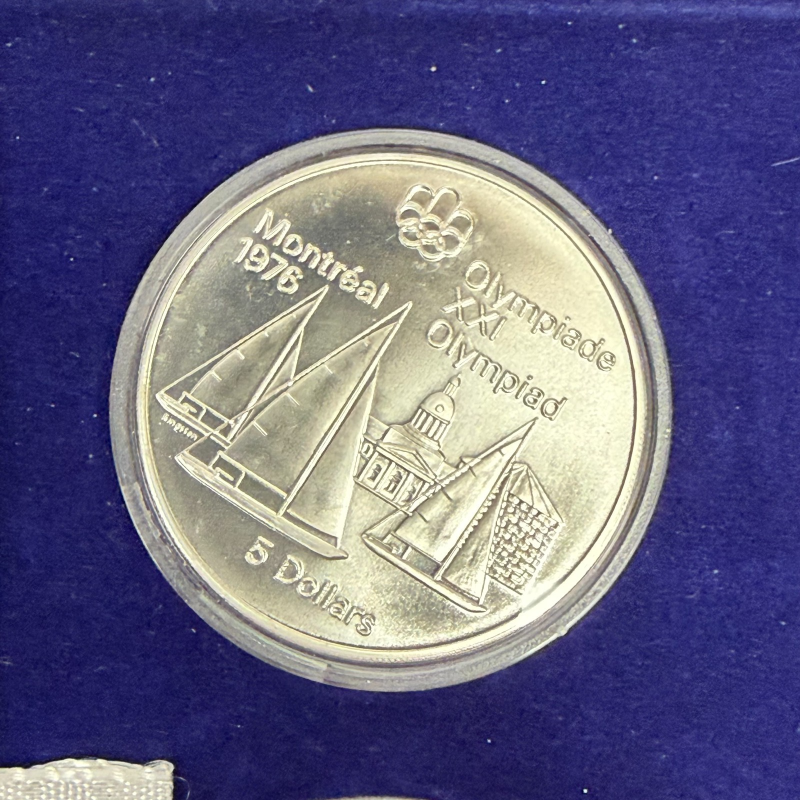 1976 Montreal Olympics Series I Géographie 4-Coin Sterling Silver Set Canada RCM