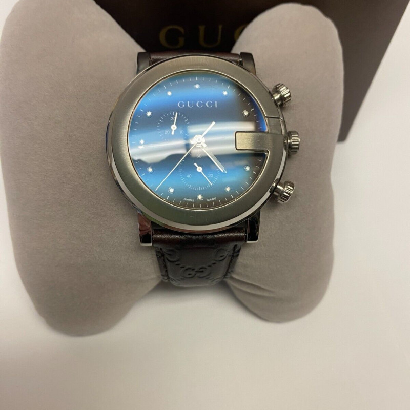 GUCCI G-Round 101M Brown Dial Men's Quartz Watch, Box [Near Mint]