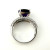 925 Silver Ring Purple Amethyst and White Zircon,  Size 11
