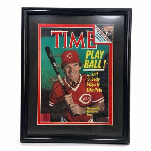1985 PETE ROSE Signed TIME Magazine Cover MLB CINCINNATI REDS PSA encapsulated 1985 PETE ROSE Signed TIME Magazine Cover MLB CINCINNATI REDS PSA encapsulated