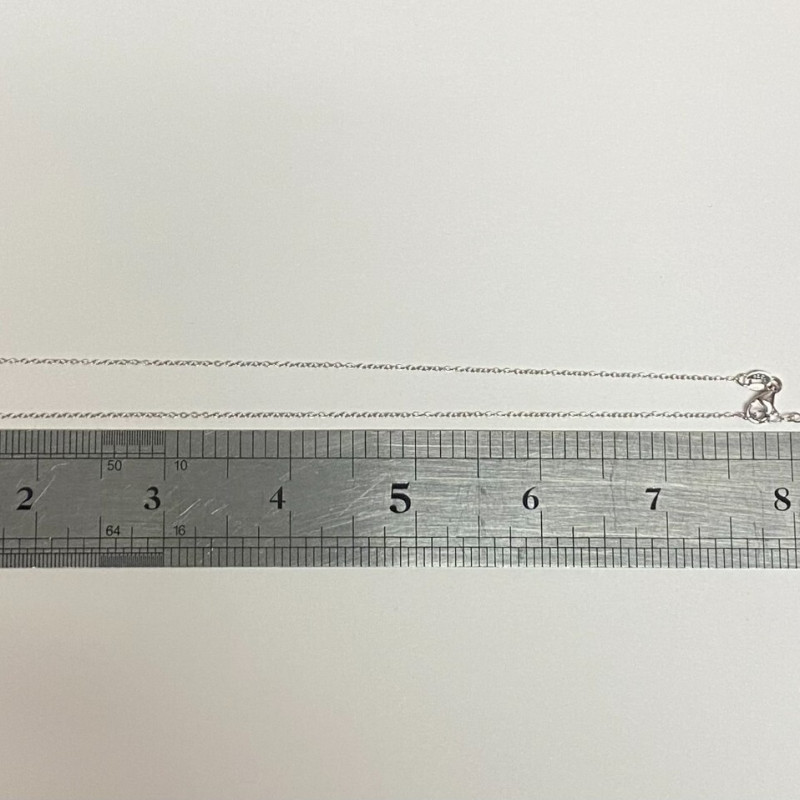 Silver 925 and White and Blue Sapphire Celestial Protector Eye Chain Pendant 18"