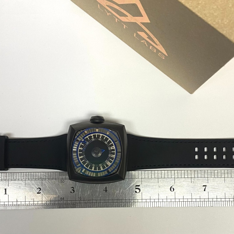 LYTT GUN BLUE HANDS BLACK STITCHING MEN'S WATCH 45 MM LYTT GUN BLUE HANDS BLACK STITCHING MEN'S WATCH 45 MM