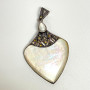 Sterling Silver Pendant Shell and Marcasite stones