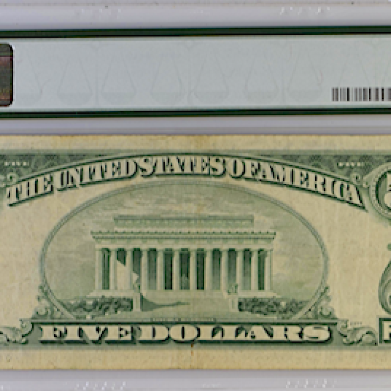 FR#1656* $5.1953 A SILVER CERTIFICATE(A BLOCK)PRIEST/ANDERSON SN# *2641893 PP G  FR#1656* $5.1953 A SILVER CERTIFICATE(A BLOCK)PRIEST/ANDERSON SN# *2641893 PP G