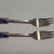 OLD STYLE STERLING SILVER Designed With Blue & Silver Dragon Fork set OLD STYLE STERLING SILVER Designed With Blue & Silver Dragon Fork set