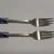  OLD STYLE STERLING SILVER   Designed With Blue & Silver Dragon Fork set