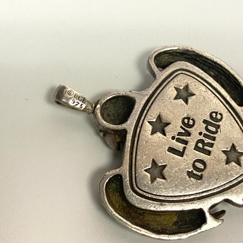 Vintage As Motorcycle Eagle “Live To Ride” Pendant 16.1 Grams Vintage As Motorcycle Eagle “Live To Ride” Pendant 16.1 Grams