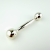 Vintage Mexico Sterling Silver 925 Baby Rattle Jingle Bell Dumbbell, Appr 4.25"