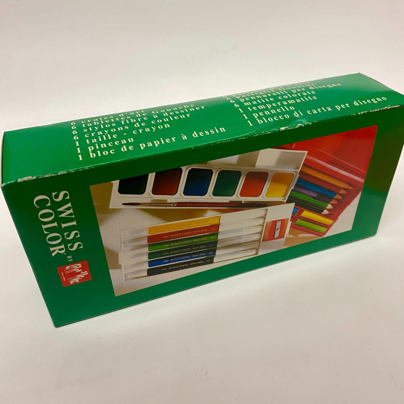 Rare Vintage Caran d'Ache Swisscolor Gouache Starter Set + Red Case NEW | 808272