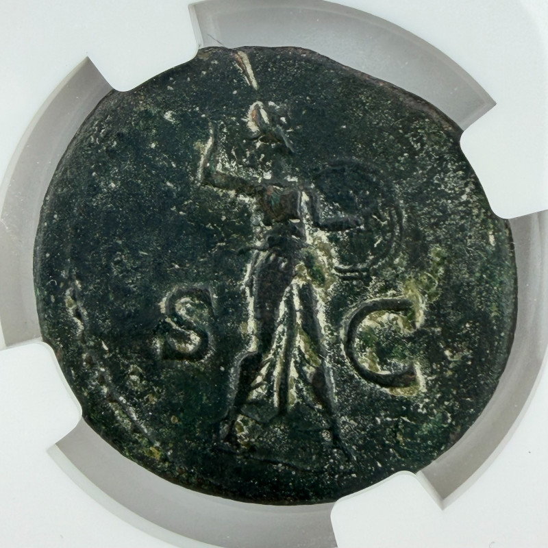 Roman Empire Claudius (AD 41-54) AE As – NGC Ch F