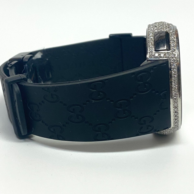 Men's GUCCI 114-2 Digital Watch Custom White Diamonds (3ct) Bezel Men's GUCCI 114-2 Digital Watch Custom White Diamonds (3ct) Bezel