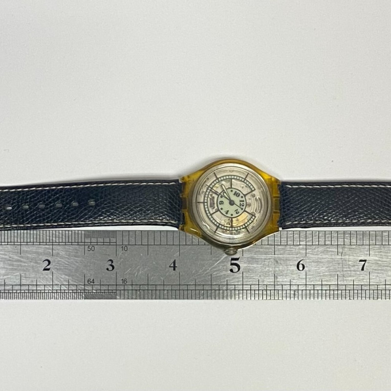 1993 Swatch Watch Automatic Vintage 23 Jewels Leather Band