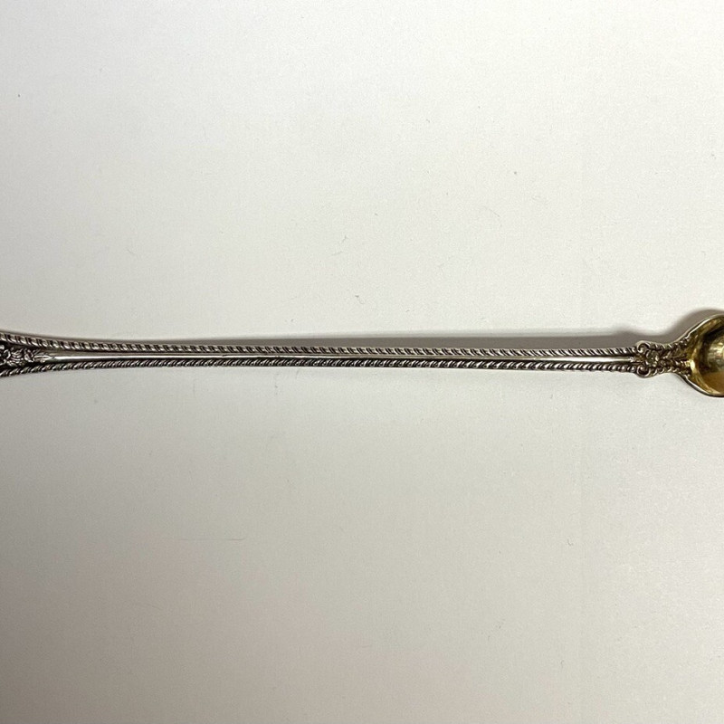 1899 Decorative Slotted Sterling Silver Serving 8 1/2 ''Spoon 1899 Decorative Slotted Sterling Silver Serving 8 1/2 ''Spoon