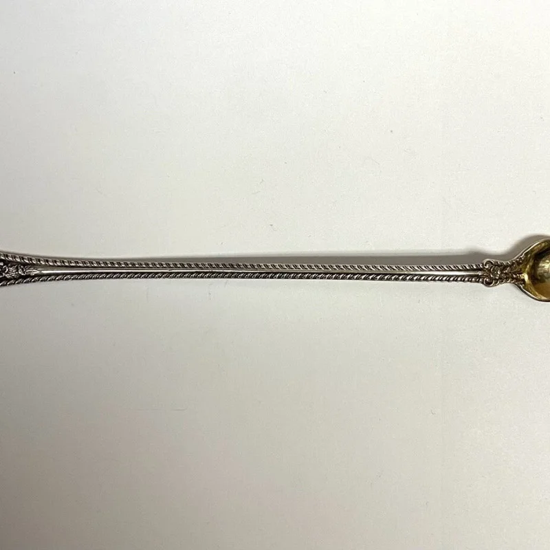 1899 Decorative Slotted Sterling Silver Serving 8 1/2 ''Spoon 