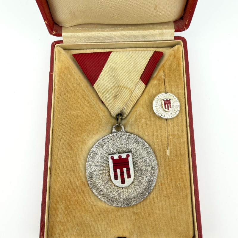 Rare Vintage Vorarlberg Tourism Merit Medal & Lapel Pin Set in Case - Austria