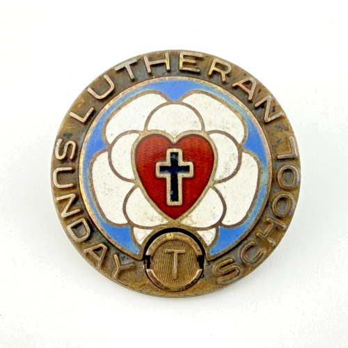 Vintage St Louis LUTHERAN SUNDAY SCHOOL Sterling Silver Pin Pinback Vintage St Louis LUTHERAN SUNDAY SCHOOL Sterling Silver Pin Pinback