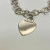 Tiffany & Co Sterling Silver Blank Heart Link Bracelet Retired
