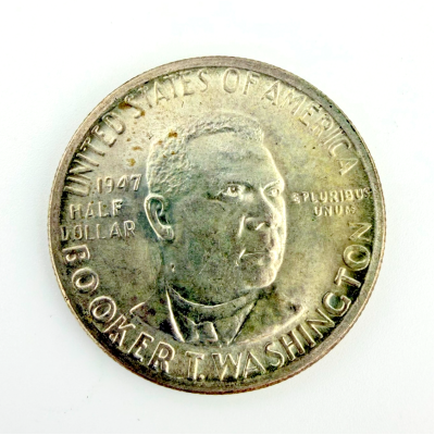 1947 Booker T. Washington Silver Half Dollar Commemorative VF+ 1947 Booker T. Washington Silver Half Dollar Commemorative VF+