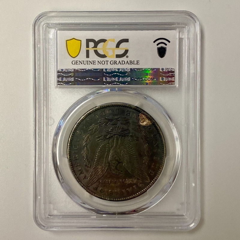 1889 $1 Morgan Silver Dollar PCGS Genuine AU Details 1889 $1 Morgan Silver Dollar PCGS Genuine AU Details