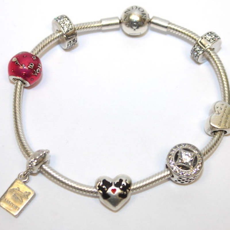 Pandora "Happy Birthday" Charms Sterling Silver Bracelet **7 Charms** Pandora "Happy Birthday" Charms Sterling Silver Bracelet **7 Charms**